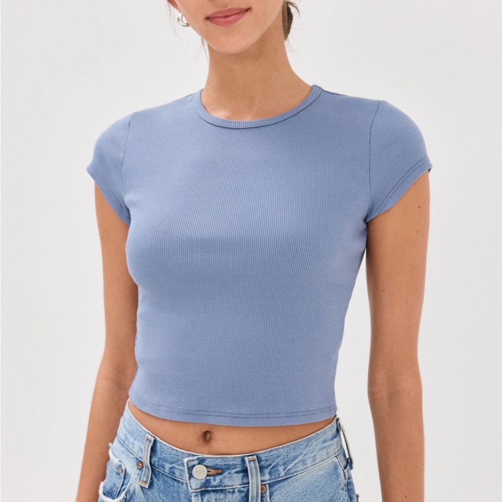 NWT SOLD OUT Reformation Muse Tee in Cornflower